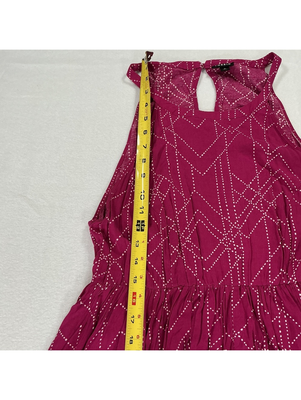 Torrid Size 0 Pink Geometric Print Sleeveless Swing Dress Plus Size - Picture 6 of 10